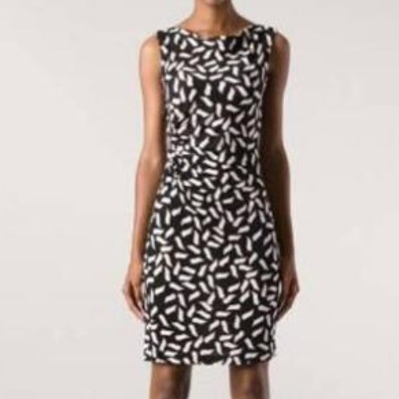 Diane Von Furstenberg Dresses & Skirts - DVF Diane Von Furstenberg GLASMARY Silk Jersey Draped Dress Snake Flutter